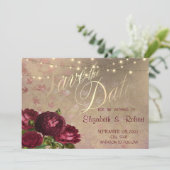 赤いバラと落ち葉のストリングライト セーブザデート (スタンド正面)