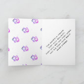 赤いバラと詩のカード カード (内部)