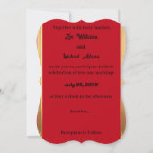 赤いバラと金色のフレーム、ゴシック様式のスタイル写真 (裏面)