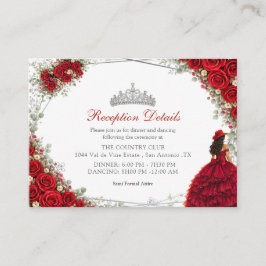赤いバラと銀の蝶のケンセイェーラ エンクロージャーカード