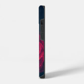 赤いバラと雨滴のムード・ビジュアル iPhoneケース (左側面)