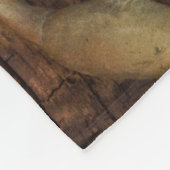 赤いバラと馬ビットカントリー西部 フリースブランケット (角)