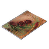 赤いバラと鳥の木 ノートブック (左側)