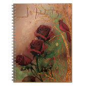 赤いバラと鳥の木 ノートブック (正面)