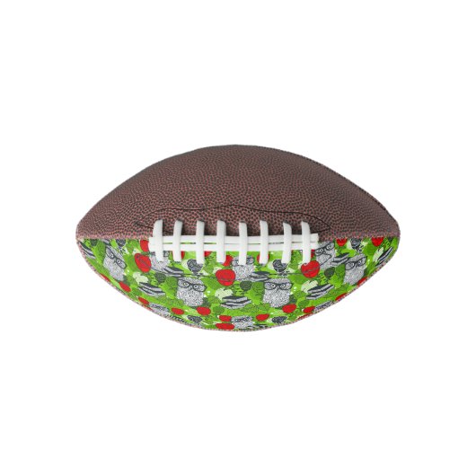 赤いバラにフクロウ アメリカンフットボール (正面)