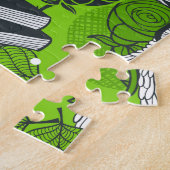 赤いバラにフクロウ ジグソーパズル (側面)