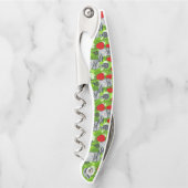 赤いバラにフクロウ ソムリエナイフ (正面)