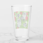 赤いバラにフクロウ タンブラーグラス (裏面)