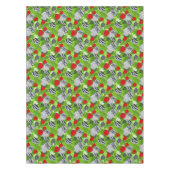 赤いバラにフクロウ テーブルクロス (正面)