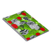 赤いバラにフクロウ ノートブック (右側)