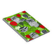 赤いバラにフクロウ ノートブック (右側)