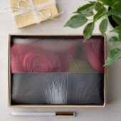 赤いバラに入ったコルギの子犬 薄葉紙 (ギフト)