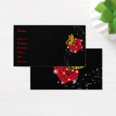 赤いバラに咲く蝶と雨粒と星 (デスク)