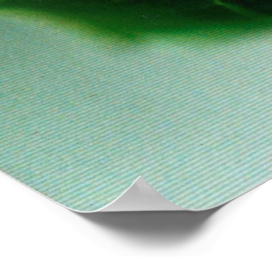 赤いバラに露 ポスター (角)