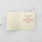 赤いバラのあるバレンタインデーカード シーズンカード (内部)