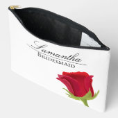 赤いバラのウェディングドレス プリント カット アンド シュー バッグ (見開き)