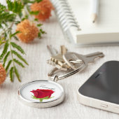 赤いバラのウェディングパーティーの名前 キーホルダー (側面)