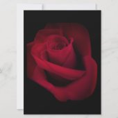 赤いバラのウェディング招待状 保存してね シーズンカード (正面)