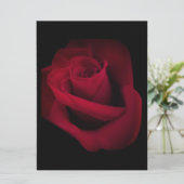 赤いバラのウェディング招待状 保存してね シーズンカード (スタンド正面)