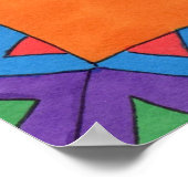 赤いバラのオアキサカンカラス ポスター (角)