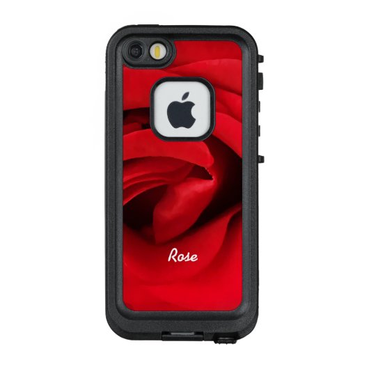 赤いバラのオーダーメイドギフト LifeProof iPhoneケース (裏面)
