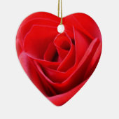 赤いバラのオーナメントのロマンチックなばら色の装飾 セラミックオーナメント (右)