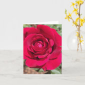赤いバラのカスタマイズされたグリーティングカード カード (黄色い花)