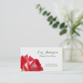 赤いバラのカスタムな名刺 名刺 (スタンド正面)