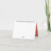 赤いバラのカード花カスタムグリーティングカード カード (裏面)