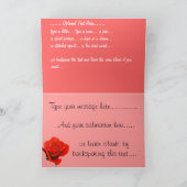 赤いバラのカード赤い花カスタムのグリーティングカード カード (内部)