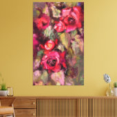 赤いバラのキャンバス印刷 キャンバスプリント (インサイチュ (リビング))