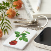 赤いバラのキーホルダー キーホルダー (正面右)