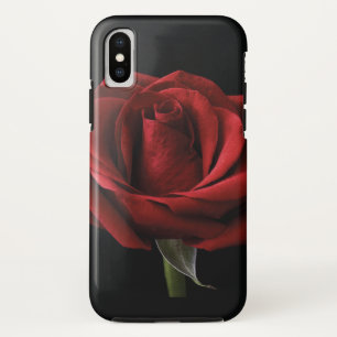 赤いバラのクッションカバー iPhone XSケース