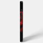 赤いバラのクッションカバー iPhoneケース (左側面)