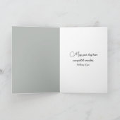 赤いバラのグラフィティを持つ老人 カード (内部)