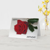 赤いバラのグリーティングカード カード (黄色い花)