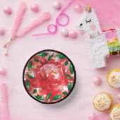 赤いバラのグリーン 植物紙ボウル ペーパーボウル (パーティー)