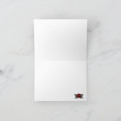 赤いバラのゴシックウェディング アイアンゲート サンクス サンキューカード (内部)