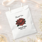 赤いバラのゴシックウェディング　個人的な感謝を込めて フェイバーバッグ (クリップ留めされた状態)