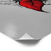 赤いバラのゴシックブラックレイベン ポスター (コーナー)