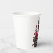 赤いバラのスケルトン 紙コップ (右)
