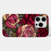 赤いバラのステンドグラスデザイン Case-Mate iPhoneケース (裏面 (横))