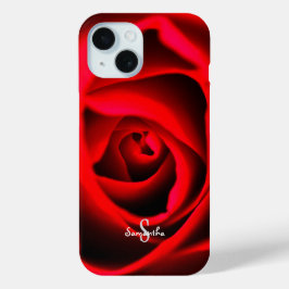 赤いバラのスマホケース iPhone 15ケース