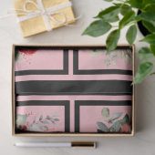 赤いバラのタイルのデコページ 薄葉紙 (ギフト)