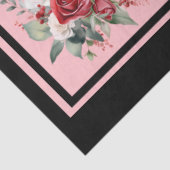 赤いバラのタイルのデコページ 薄葉紙 (詳細)