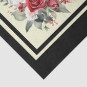 赤いバラのタイルのデコページ 薄葉紙 (詳細)