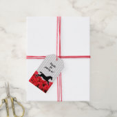 赤いバラのダービーパーティー レース用馬 ギフトタグ (より糸付き)