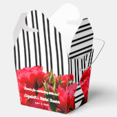 赤いバラのダービー ブライダルシャワー テイクアウト フェイバーボックス (オープン)