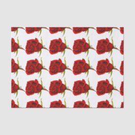 赤いバラのティッシュ 薄葉紙
