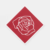 赤いバラのナプキン スタンダードランチョンナプキン (角)